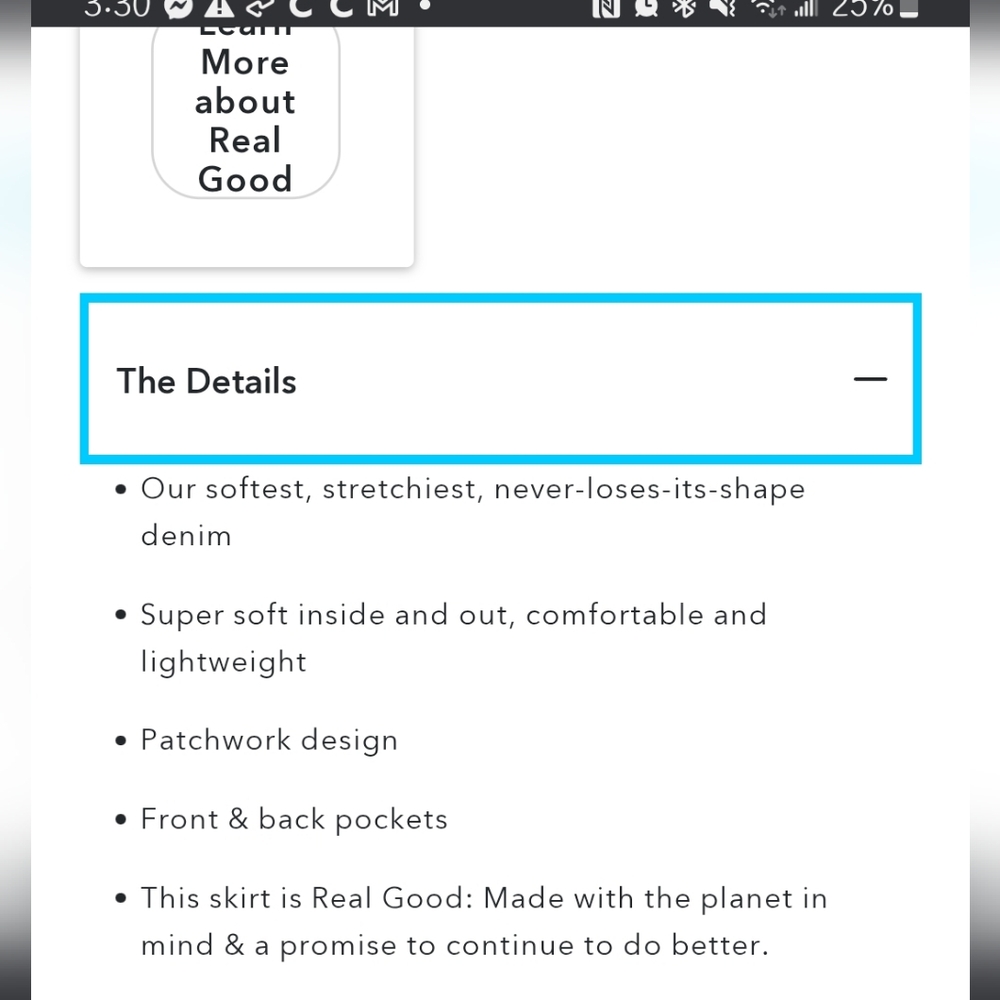 American Eagle Denim Mini Skirt sz 14 - Picture 7 of 8